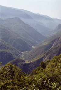 La route menant vers St Sauveur sur Tin�e