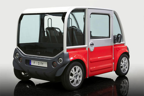 La voiture �lectrique F-City d�di�e au libre-service pr�sent�e � Belfort - Photo 2