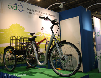 Mondial du Cycle 2009 - CyclO2 pr�sente un triporteur �lectrique - Photo 1