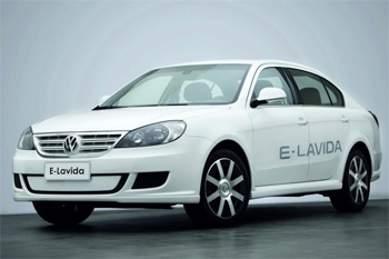 Volkswagen pr�sente sa berline �lectrique e-Lavida � P�kin - Photo 1