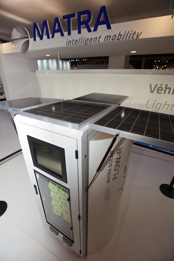 La station de recharge solaire Flow-R de Matra