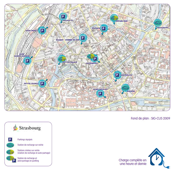Implantation des bornes de recharge � Strasbourg
