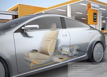 Continental evSAT - Un capteur de s�curit� pour les batteries en cas de collision - Photo 1