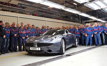 La Fisker Karma est entr�e en production dans l'usine Valmet Automotive, en Finlande.