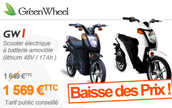 Greenwheel baisse le prix de son scooter �lectrique GW1 - Photo 1
