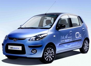 La Hyundai Blueon - version �lectrique de l'i10 - avait �t� d�voil�e � S�oul en septembre 2010
