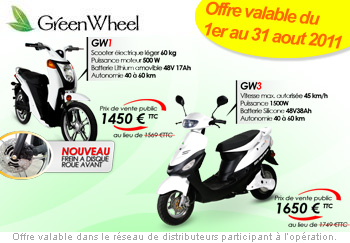 Promos d'�t� pour les scooters �lectriques Greenwheel - Photo 1
