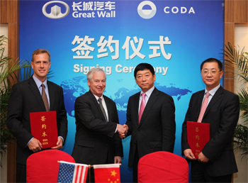 Voiture �lectrique - CODA et Great Wall finalisent leur partenariat � P�kin - Photo 1