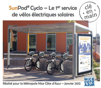 Advansolar vient d'inaugurer son premier service de vélos électriques solaires au coeur de l'Eco Vallée à Nice