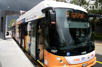 Elektrisk buss i Genève. Foto: avem.fr