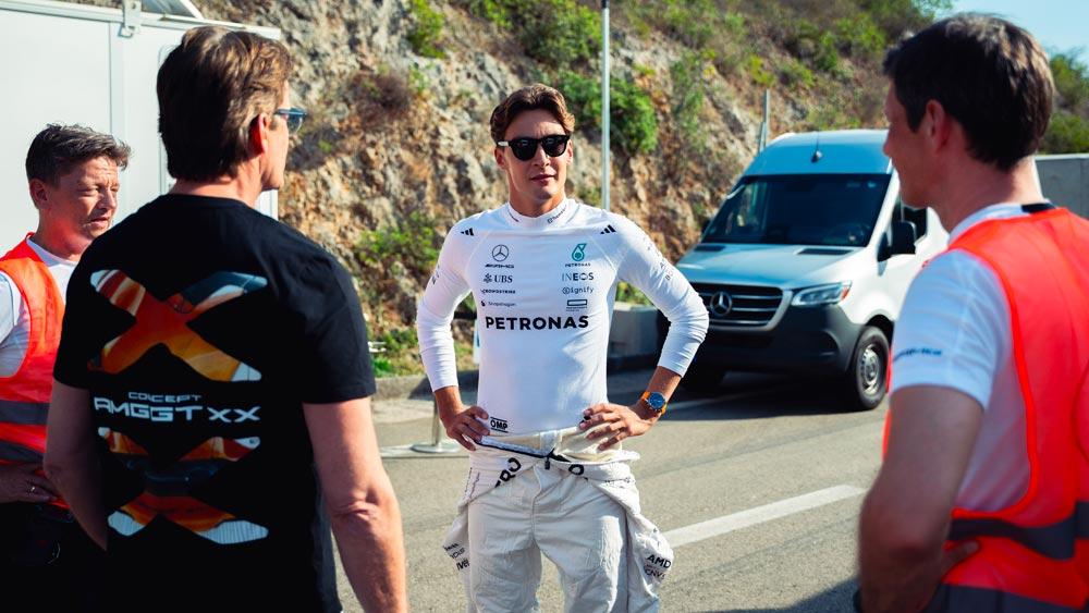 George Russell, pilote de F1 et du concept AMG GT XX