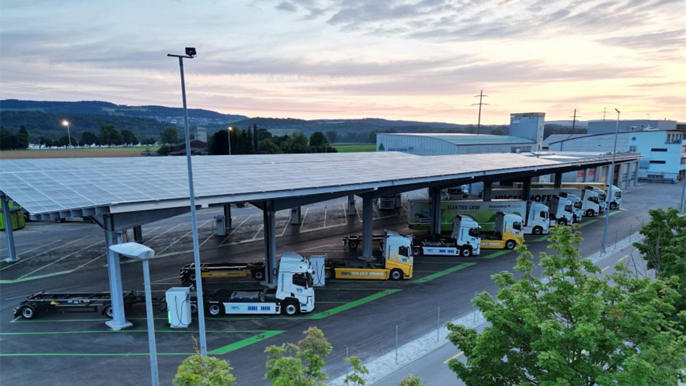 Camions électriques chez Hugelshofer Logistik