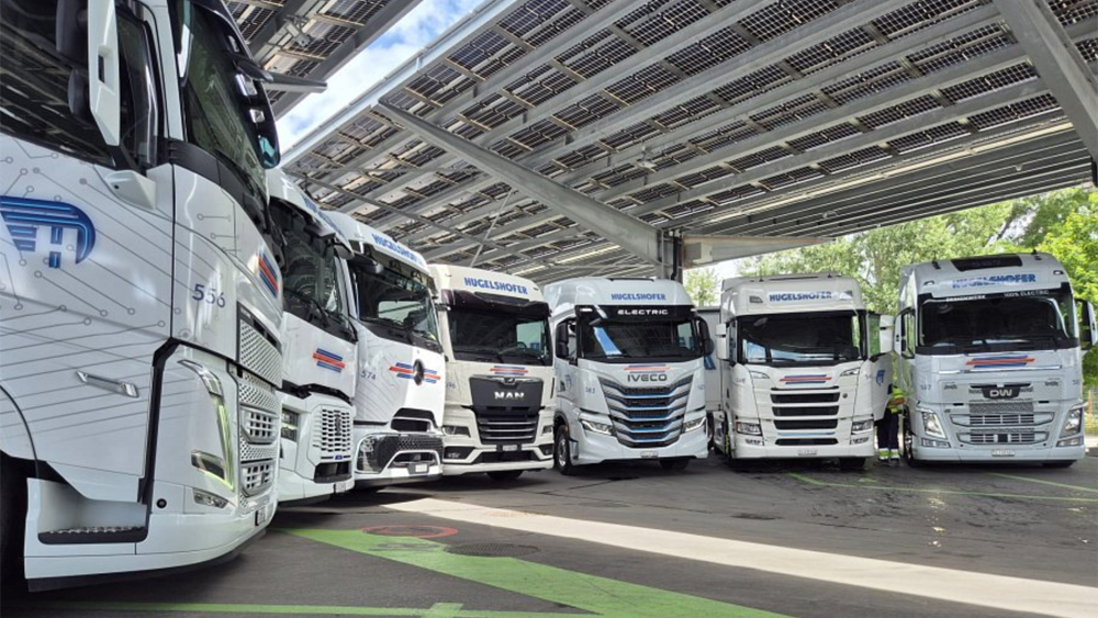 Camions électriques chez Hugelshofer Logistik