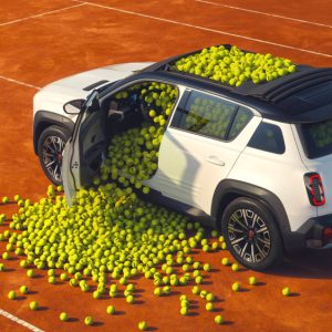 La Renault 4 E-Tech Roland-Garros révélée lors du tournoi de tennis