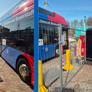 Une station mobile pour alimenter des bus électriques à pile hydrogène
